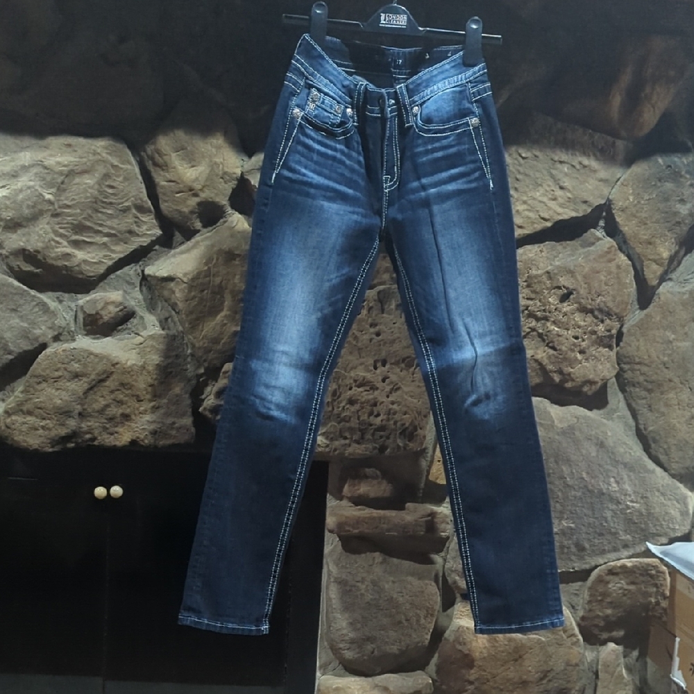 Miss Me Dark Blue Straight Leg Jeans NWOT